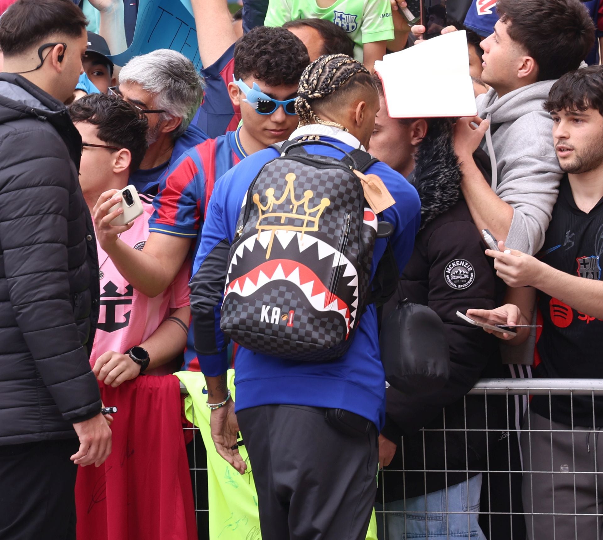 Llegada de los jugadores del Barça al hotel de Valladolid