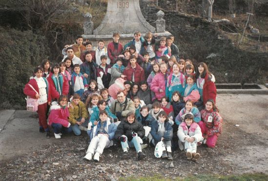 Alumnos y profesores de Pedrajas y Esquivias. 9 de diciembre de 1993.