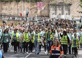 La Marcha de Mujeres a su paso por Sancti Spiritus.