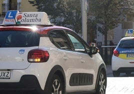 Vehículos de autoescuelas de la capital.