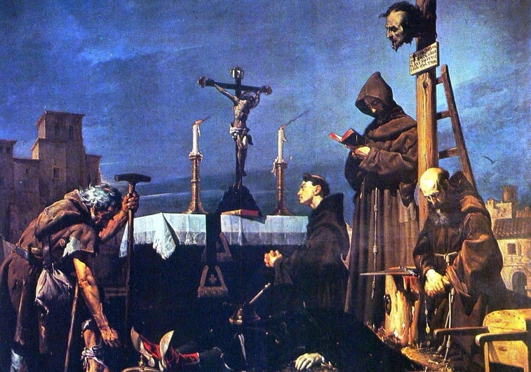 Colecta para sepultar el cadáver de don Álvaro de Luna (1866), por Rodríguez de Losada.