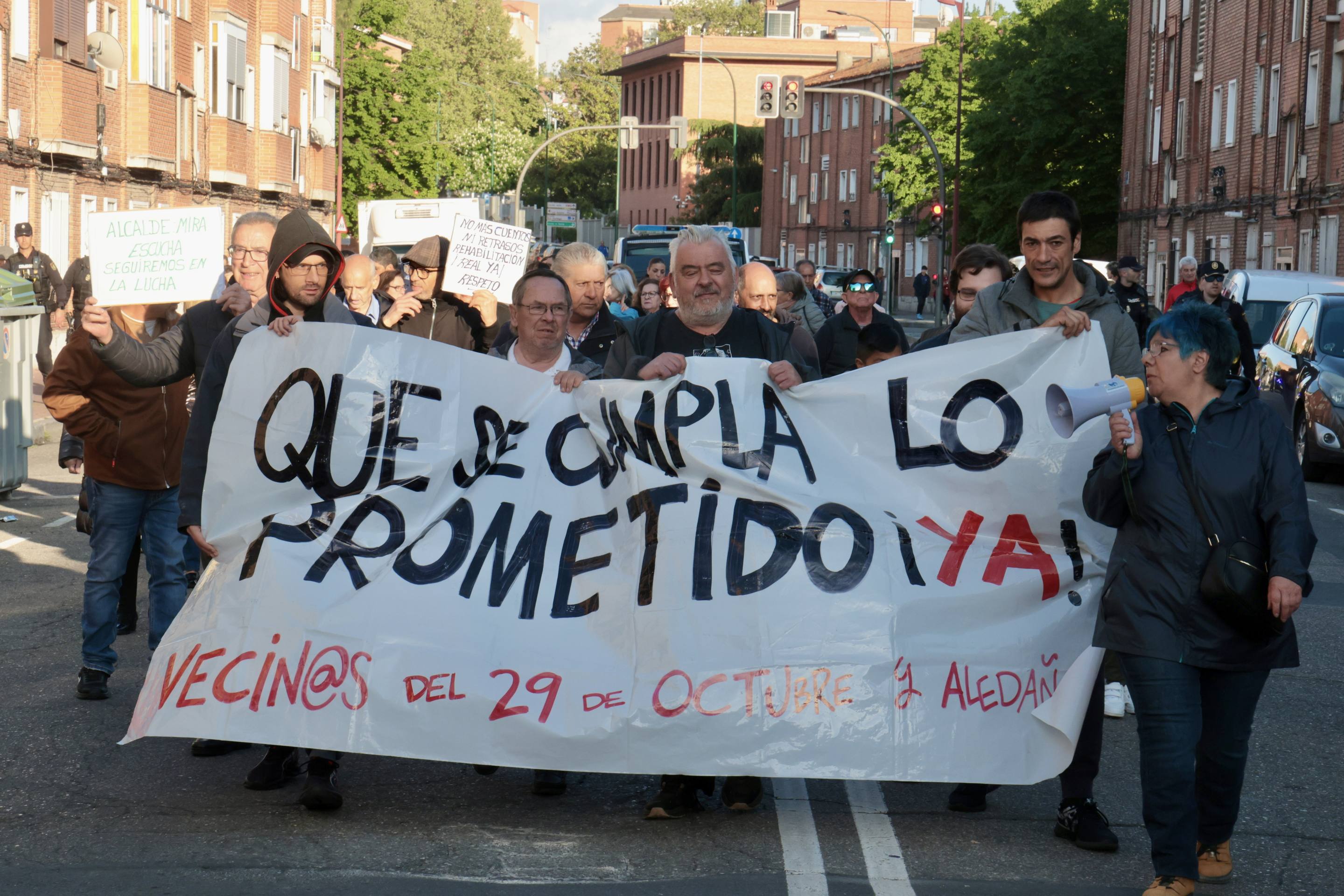 La protesta en el 29 de octubre, en imágenes