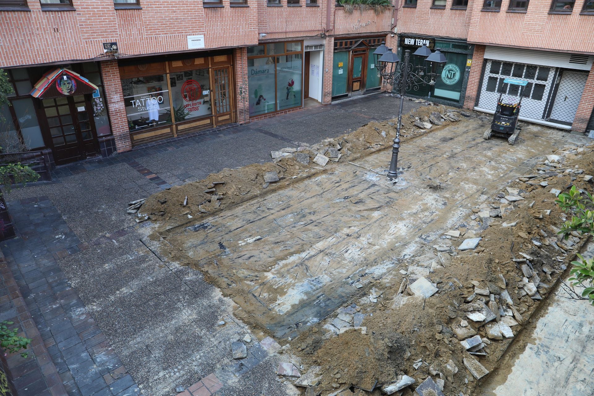 Así son las obras de la plaza del Seminario de Palencia