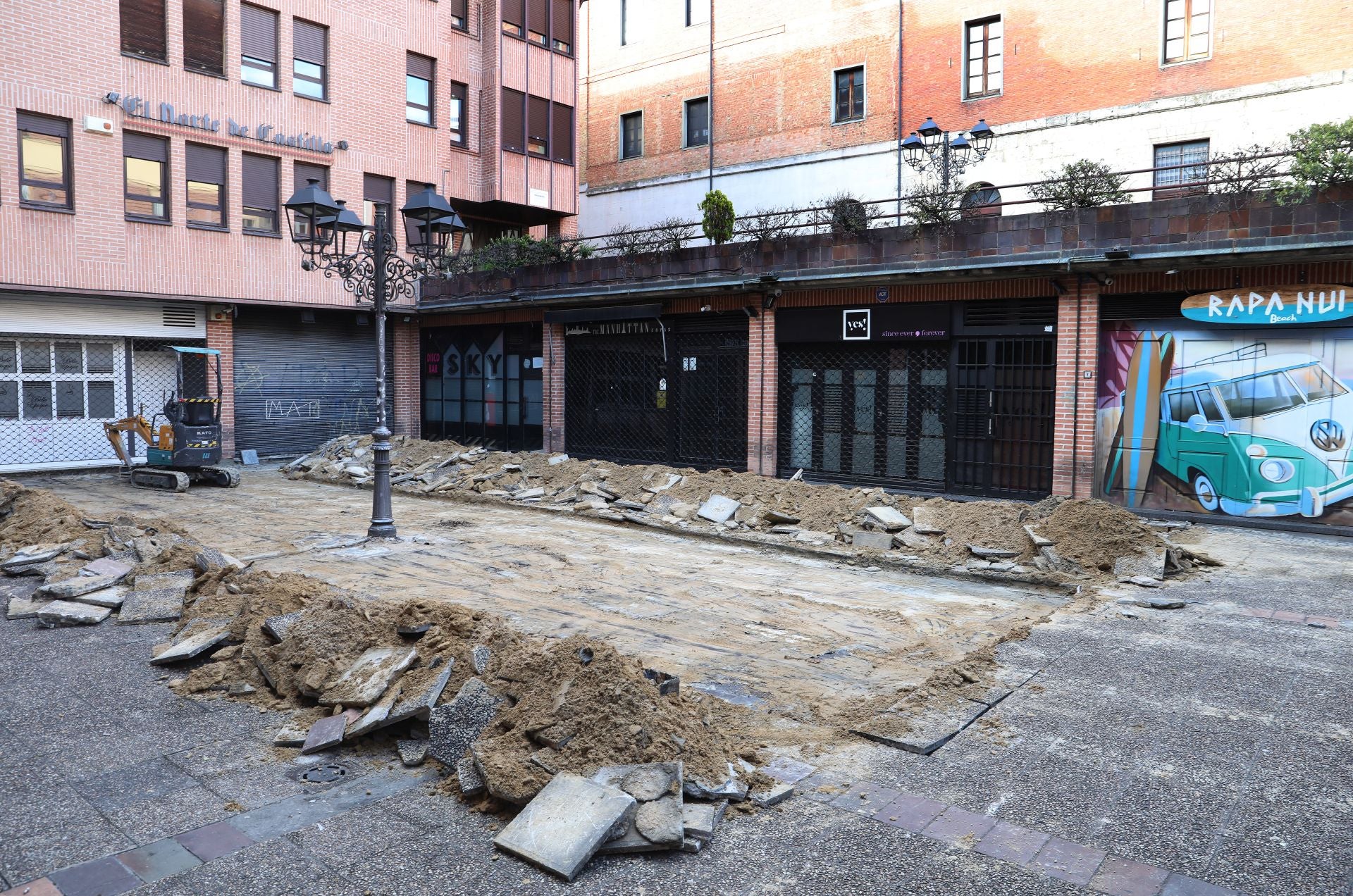 Así son las obras de la plaza del Seminario de Palencia