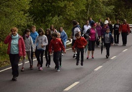 Participantes en una pasada marcha de Adecas.