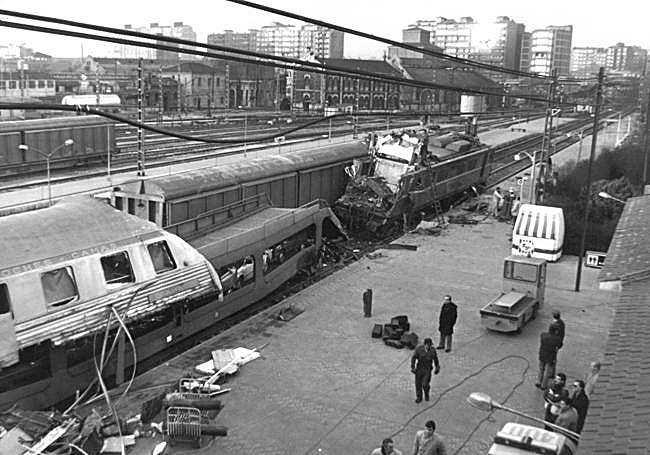 Imagen tomada por Henar Sastre el día del accidente en la estación de trenes de Valladolid.