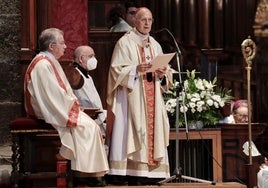 Misa despedida al arzobispo y cardenal Ricardo Blázquez en la catedral de Valladolid, en julio de 2022.