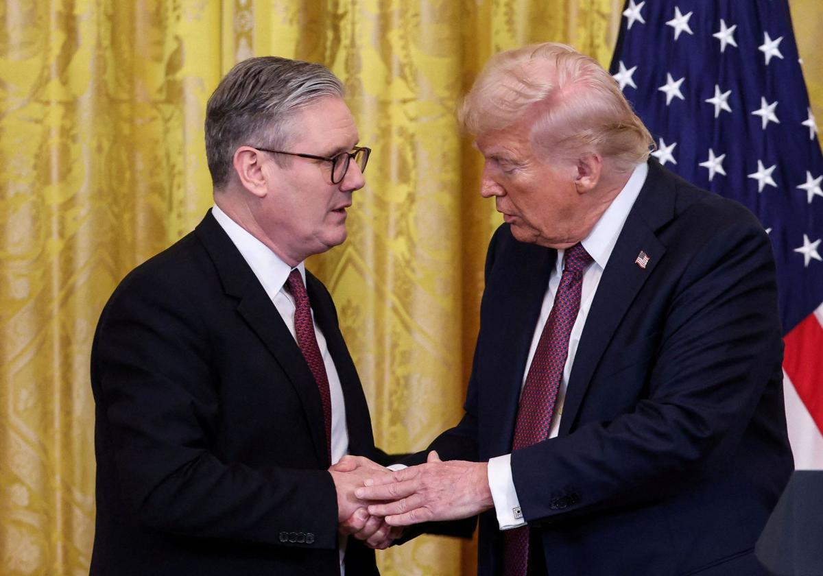 El Primer Ministro británico, Keir Starmer, con el presidente de Estados Unidos, Donald Trump, en una imagen de archivo.