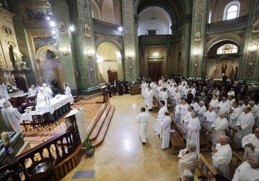 El clero vallisoletano celebra a su patrón en la casa donde estuvo el Papa León XIV