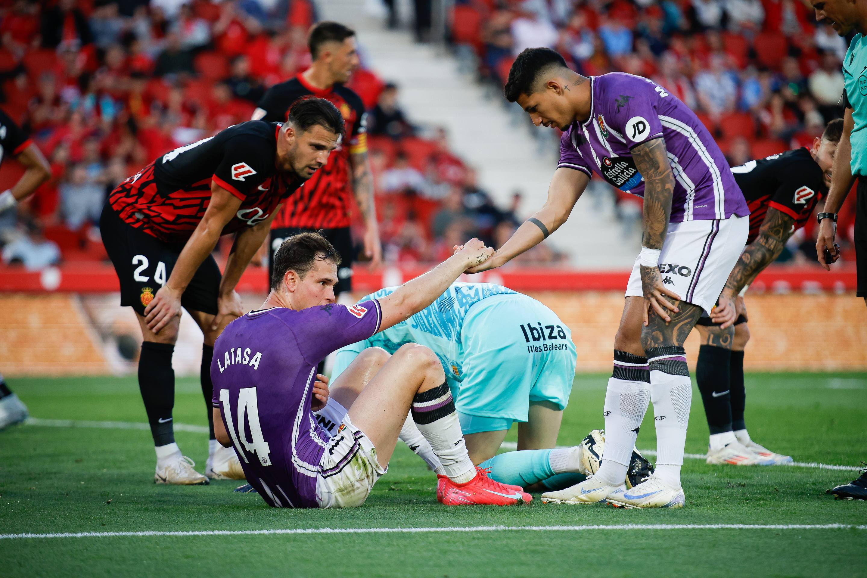 La derrota del Real Valladolid en Mallorca, en imágenes