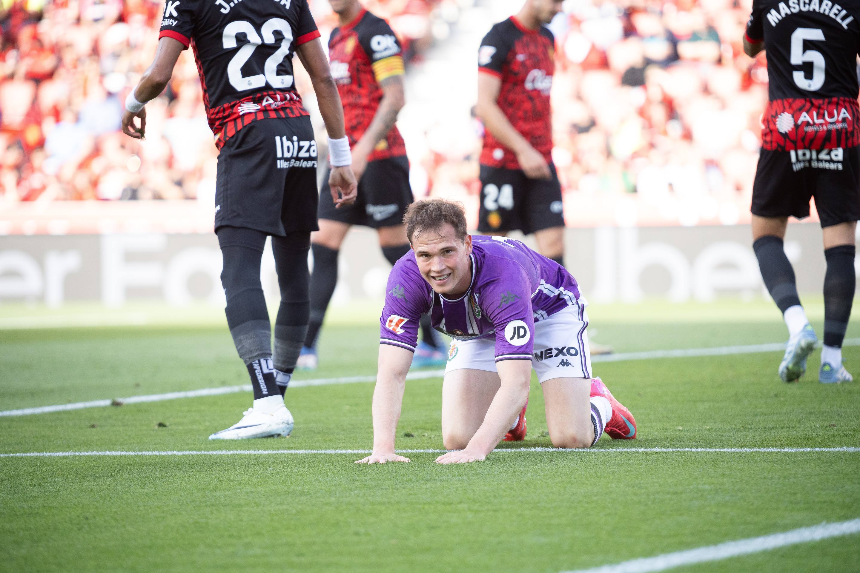 La derrota del Real Valladolid en Mallorca, en imágenes
