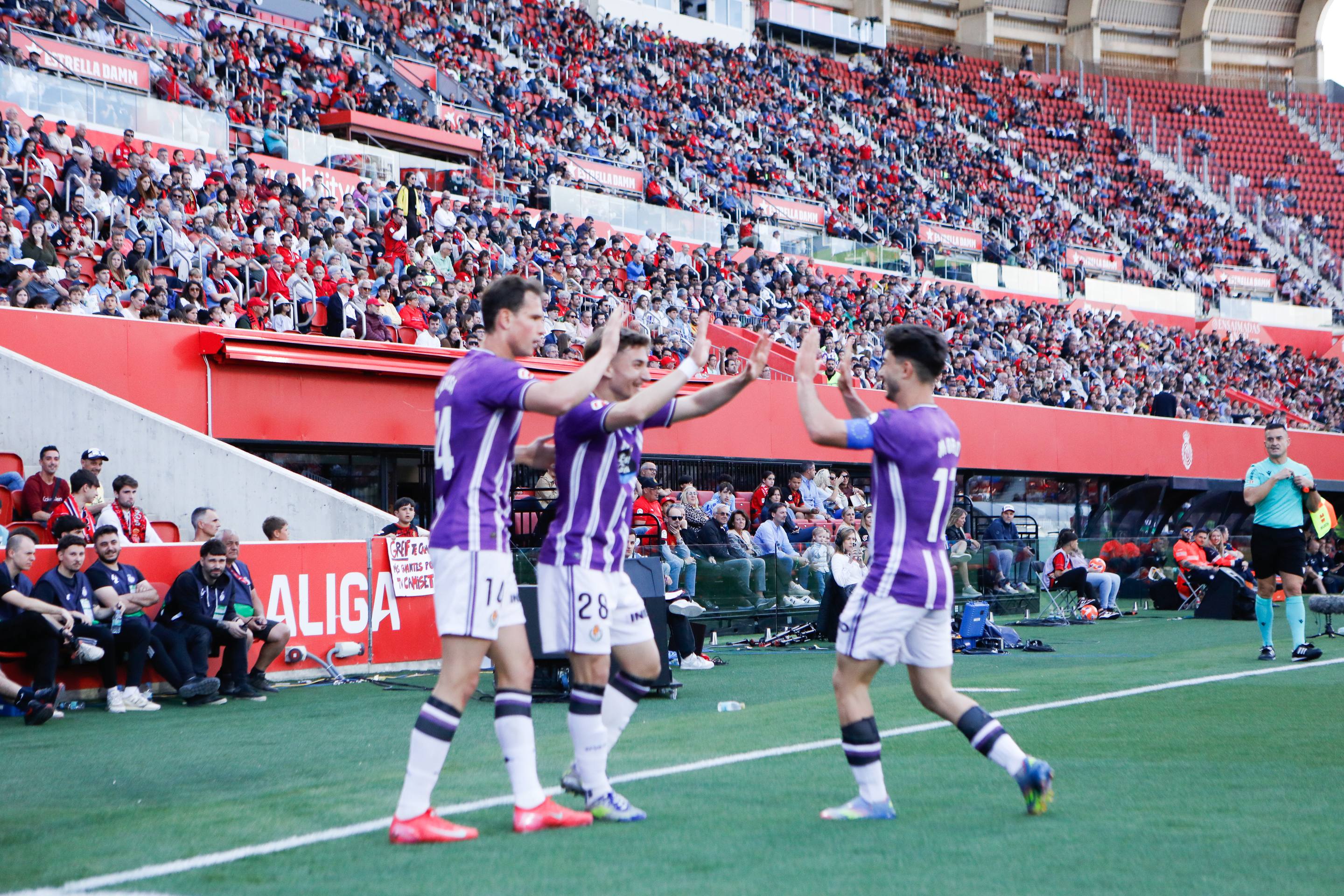 La derrota del Real Valladolid en Mallorca, en imágenes