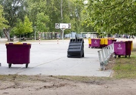 Zona de las pistas de Las Moreras, este domingo por la tarde.