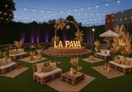Recreación de la zona de terraza de La Pava.
