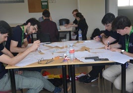 Sergio Martín, Jaime Bajo, Adrián Peña y Guillermo Muñoz durante la prueba