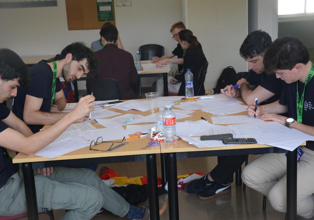 Sergio Martín, Jaime Bajo, Adrián Peña y Guillermo Muñoz durante la prueba