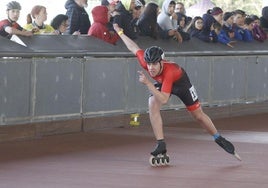 Prueba de patinaje de velocidad.