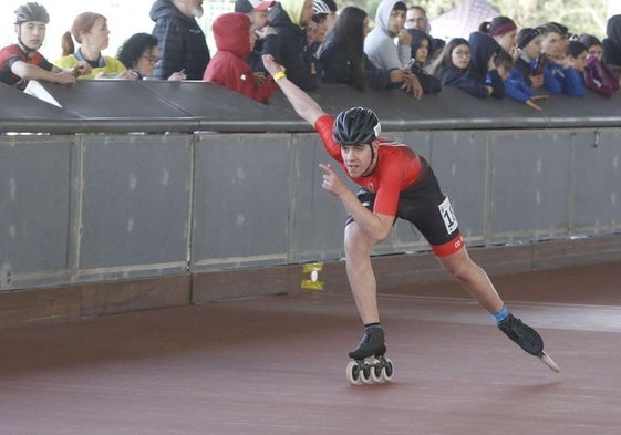 Prueba de patinaje de velocidad.