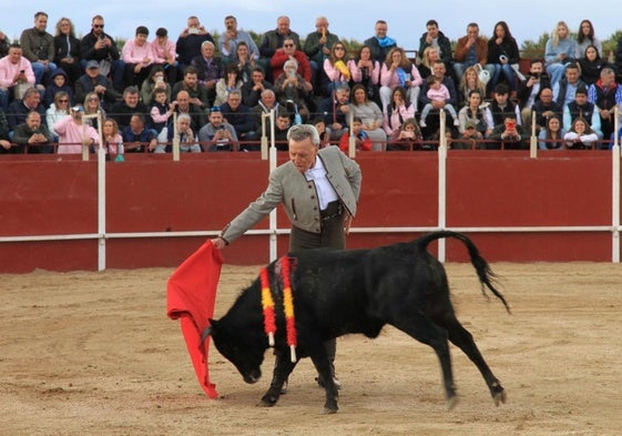 Ortega Cano, durante el festejo taurino de 2024 en La Lastrilla.