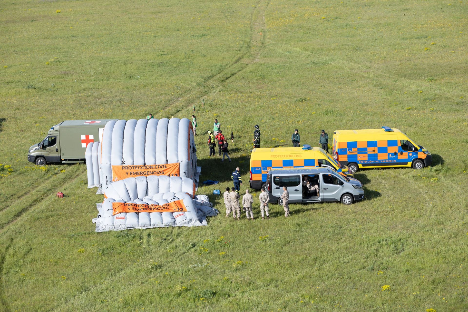 Así es el simulacro aéreo de Villanubla