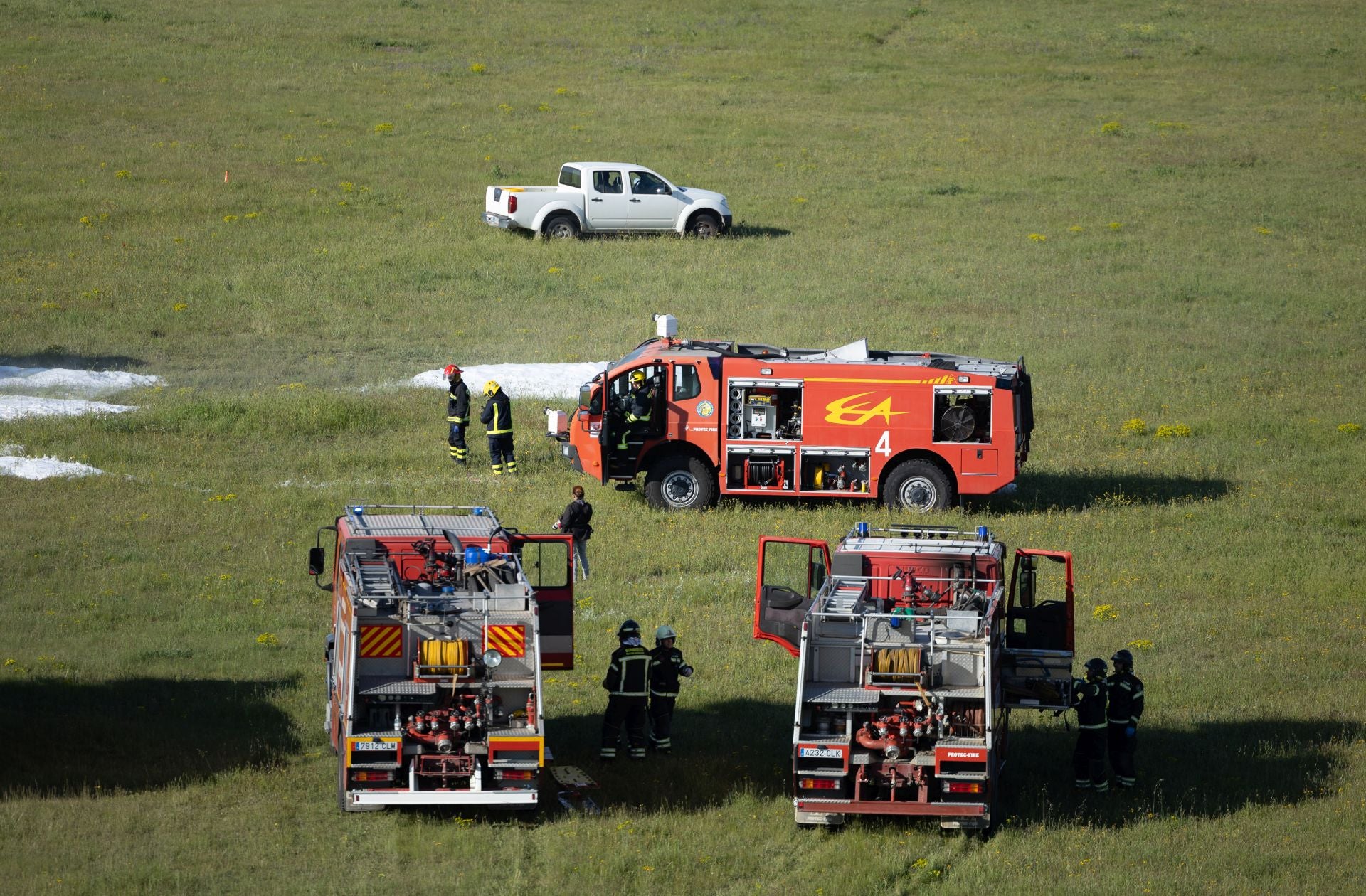 Así es el simulacro aéreo de Villanubla