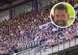 Gabriel Solares acudió al palco de Zorrilla para presenciar el partido ante el Girona.