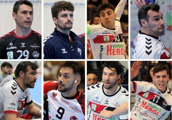 Arriba, Yeray, Luis de Vega, Lautaro e Isaías; abajo, Gedeón, Dani Pérez, Borja y Nevado.