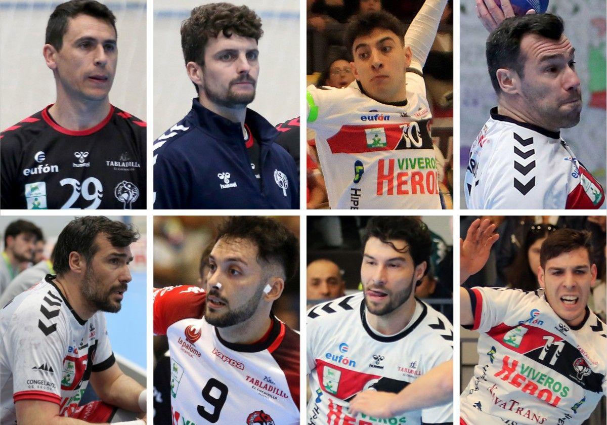 Arriba, Yeray, Luis de Vega, Lautaro e Isaías; abajo, Gedeón, Dani Pérez, Borja y Nevado.