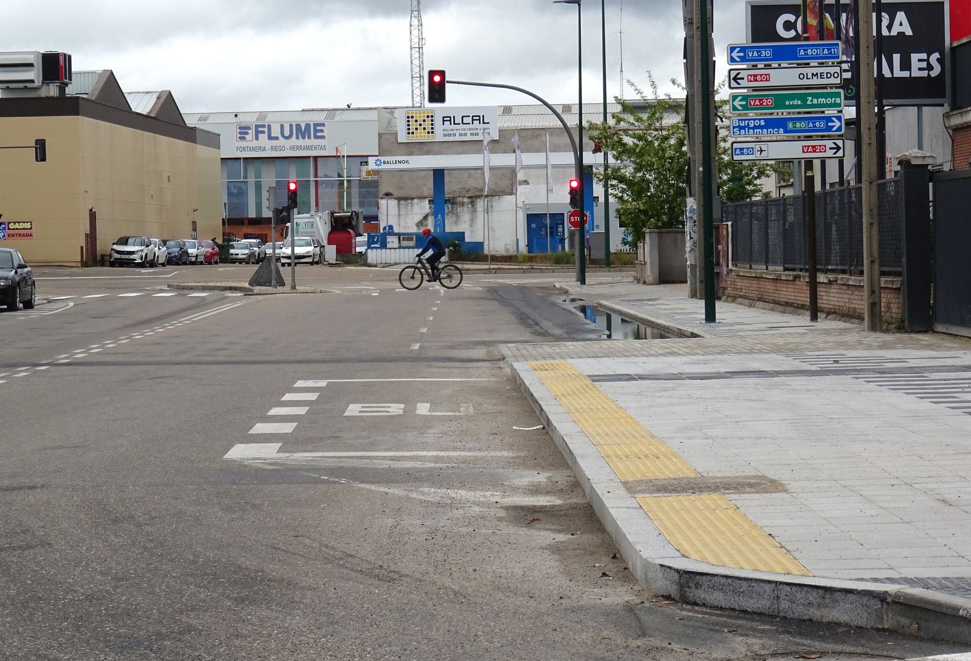 Fin de las obras en la Avenida El Norte de Castilla en el Polígono de Argales