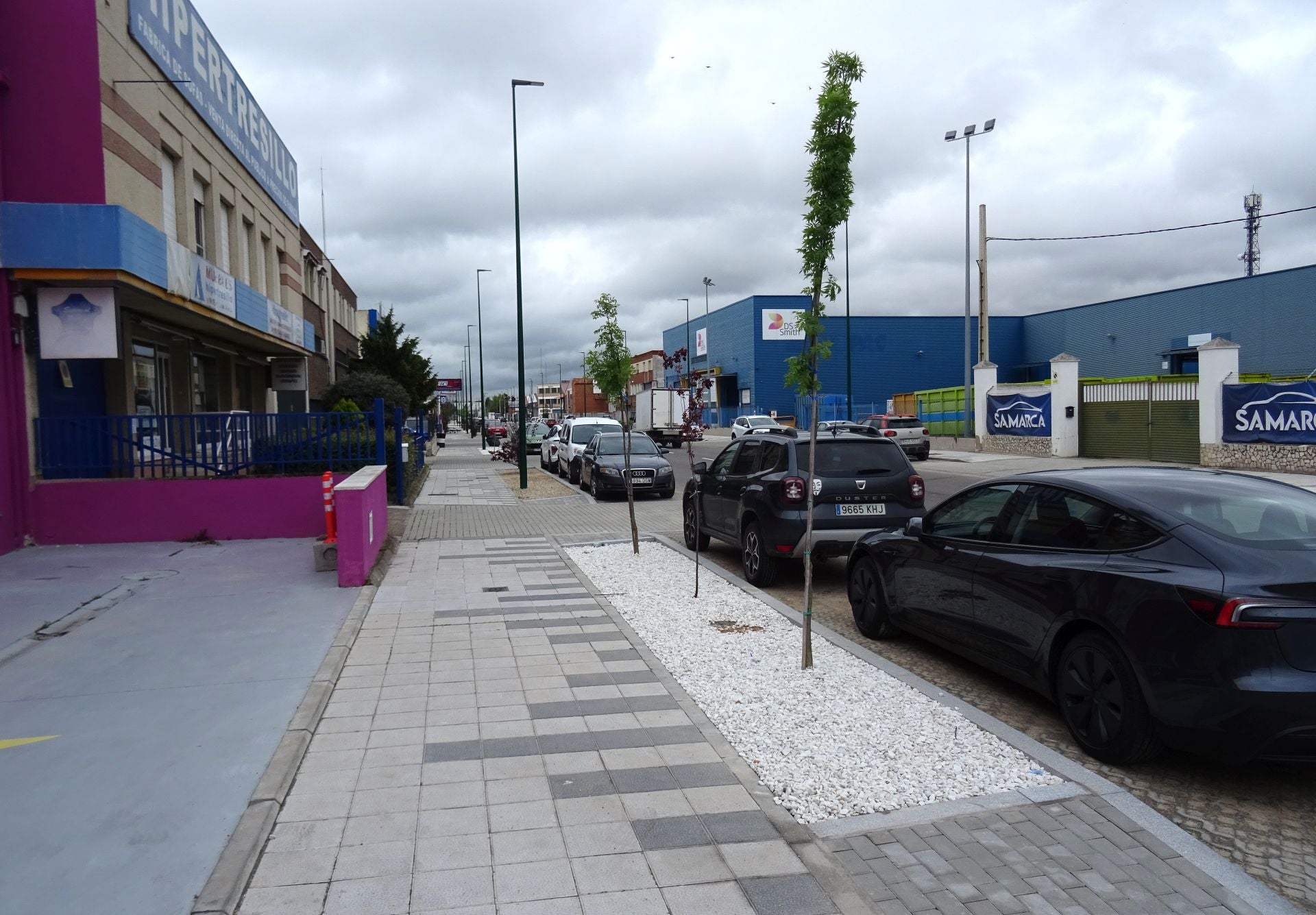 Fin de las obras en la Avenida El Norte de Castilla en el Polígono de Argales