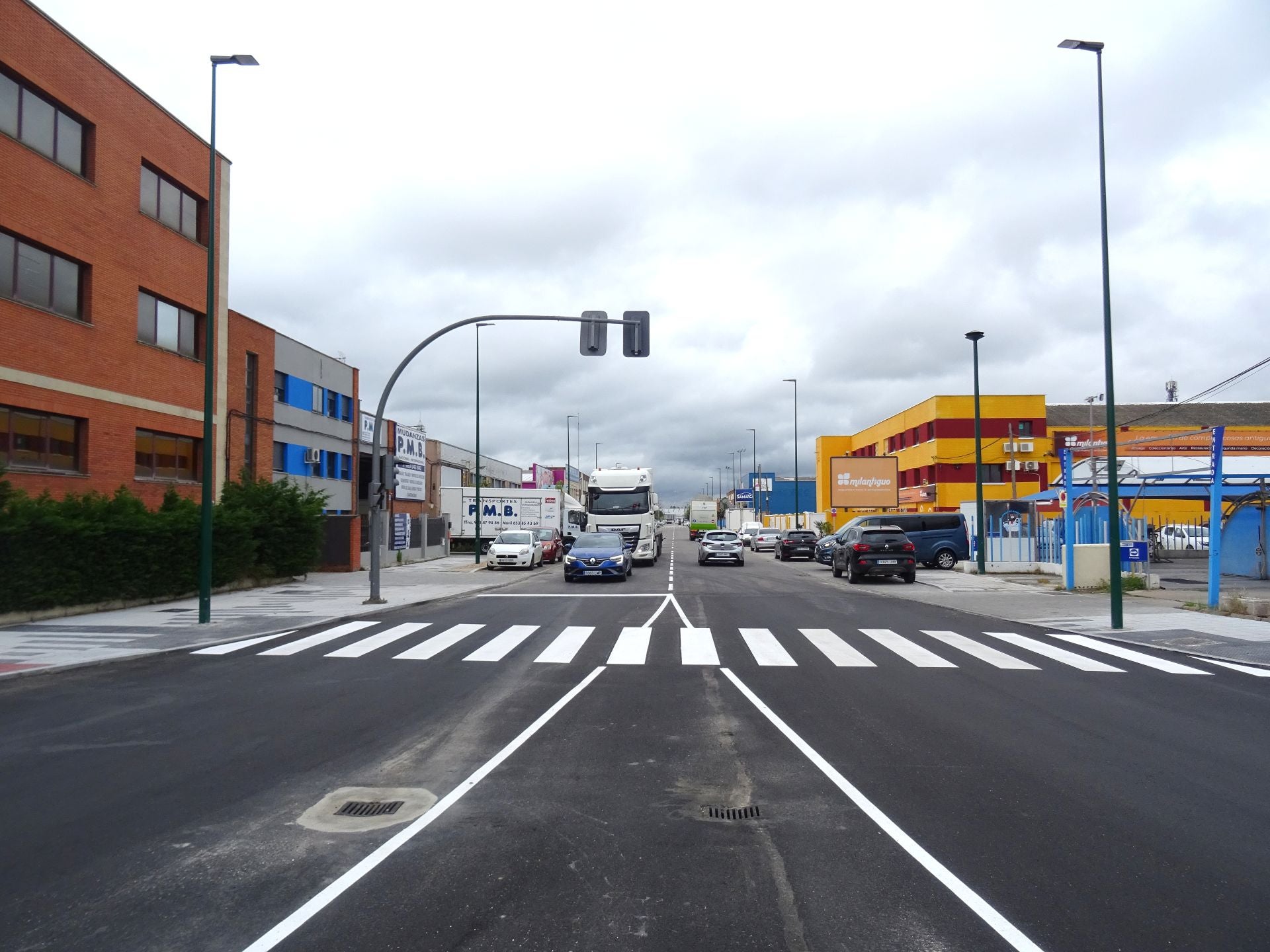 Fin de las obras en la Avenida El Norte de Castilla en el Polígono de Argales