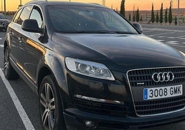 Uno de los Audi Q7 que esta madrugada ha sido robado en Medina del Campo.