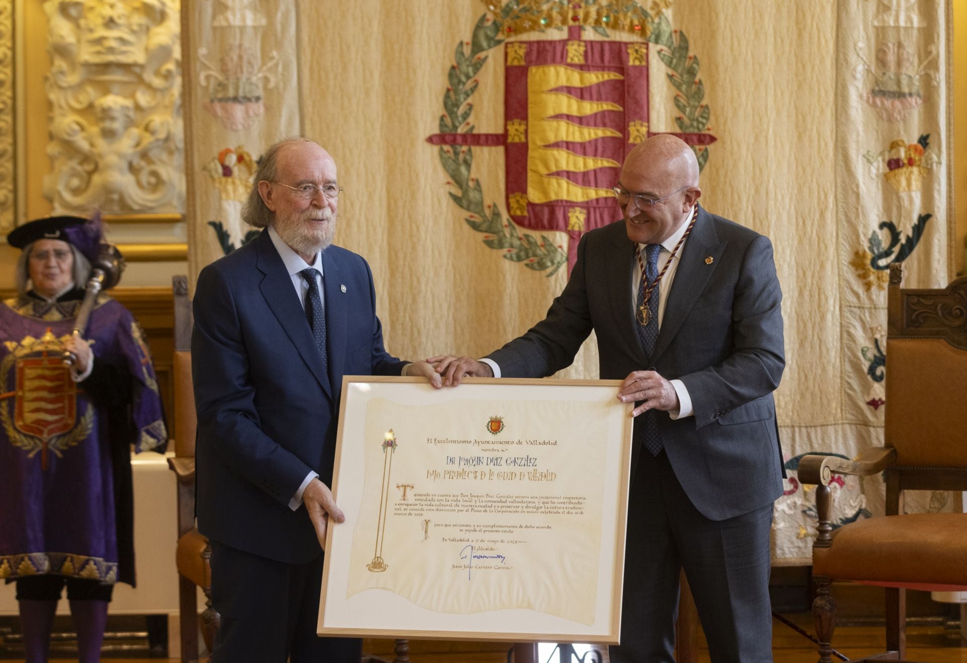 El nombramiento de Joaquín Díaz como Hijo Predilecto de Valladolid, en imágenes
