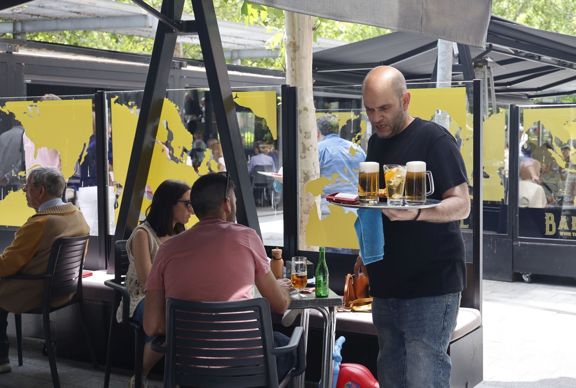 Las buenas temperaturas reactivan la hostelería en Palencia