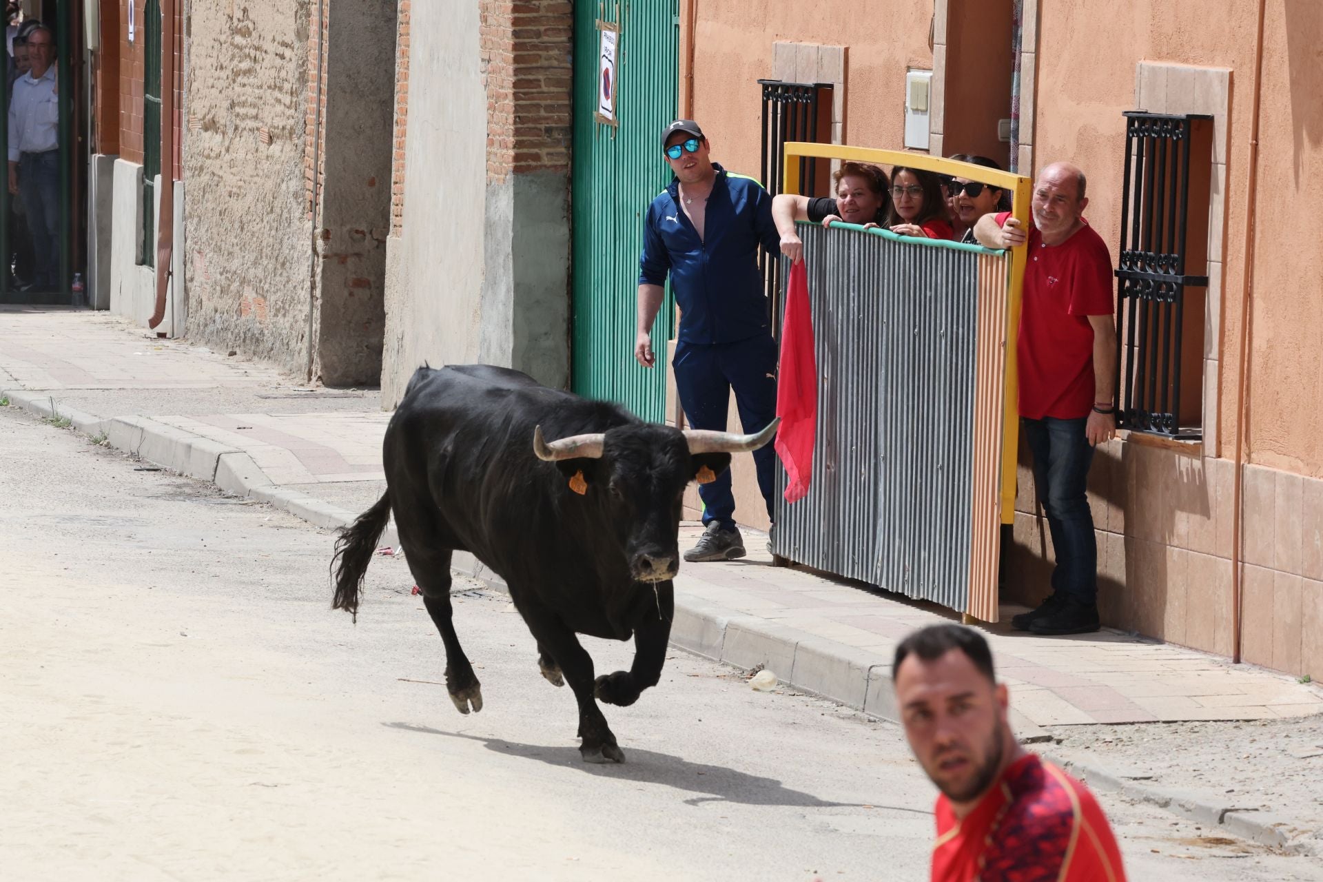 Encierro del domingo por la mañana en Valdestillas