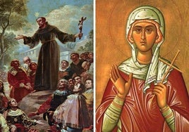 San Bernardino de Sien y Santa Áurea de Ostia.