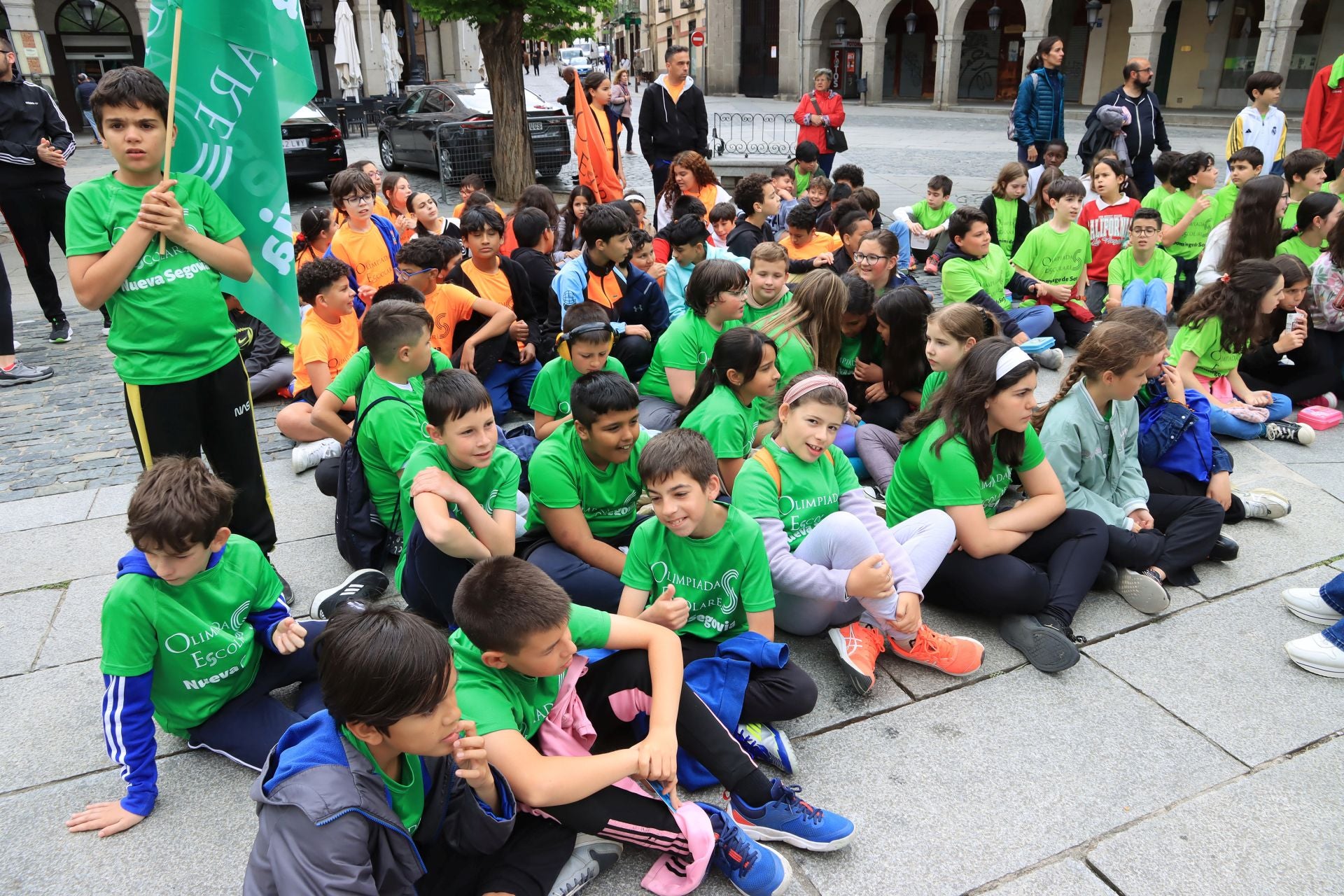 Fotos del encendido del pebetero de la olimpiada escolar de Segovia