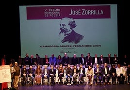 Entrega del Premio Internacional de Poesía José Zorrilla en la pasada edición.