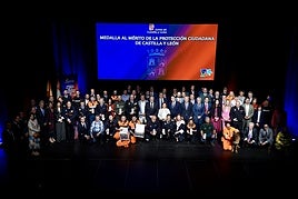 Celebración del acto de la entrega de medallas al Mérito de la Protección Ciudadana de Castilla y León 2024.