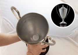 Copa del Rey de Rugby. Trofeo de 1923 que será entregado al ganador en 2025