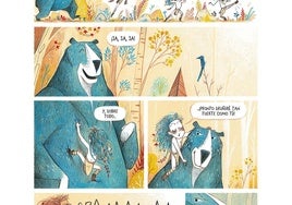 Viñetas de Léa Mazé para la historia de 'Elma, una vida de osa'.