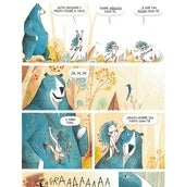 Viñetas de Léa Mazé para la historia de 'Elma, una vida de osa'.
