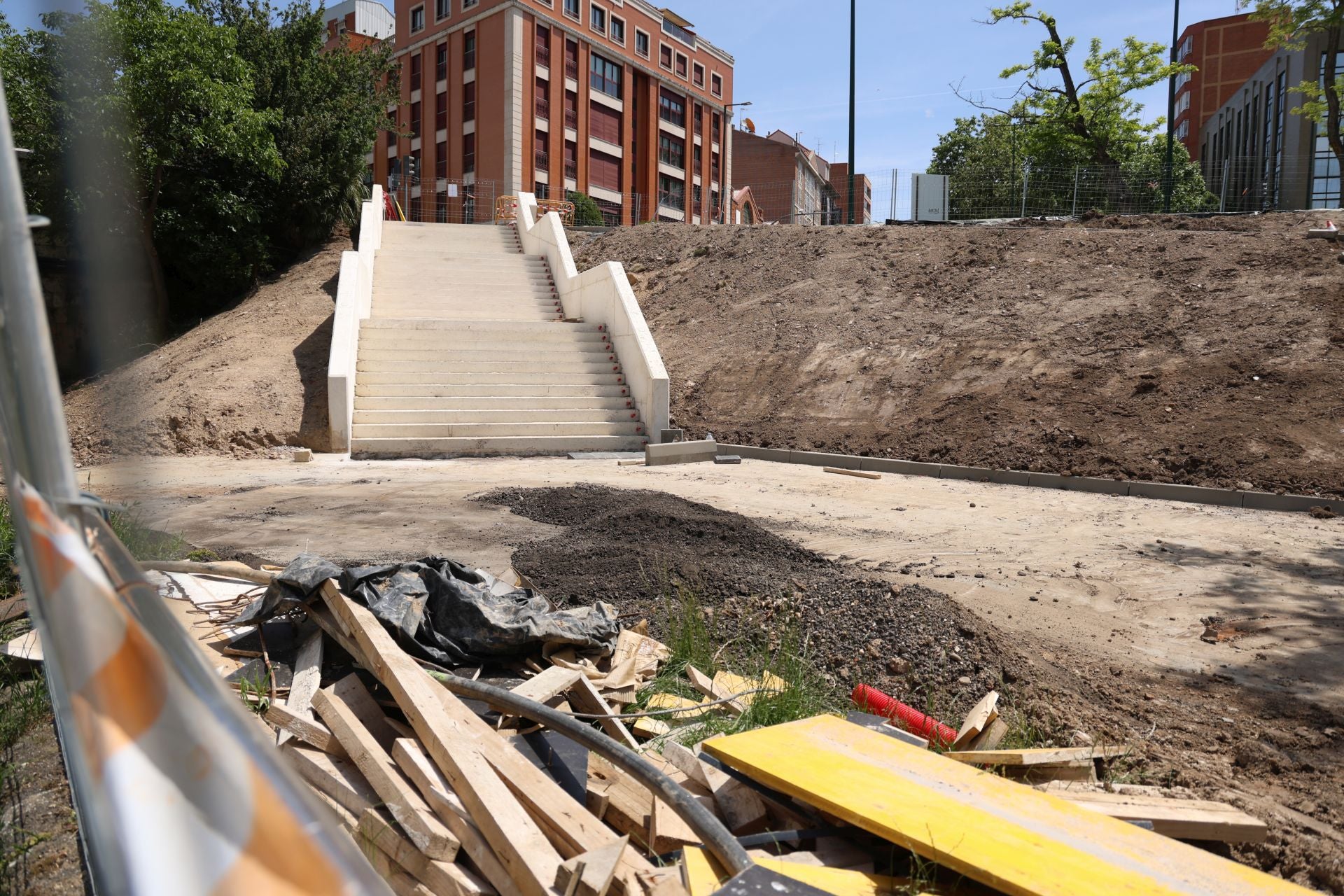 Estado de las obras del carril bici de Isabel la Católica