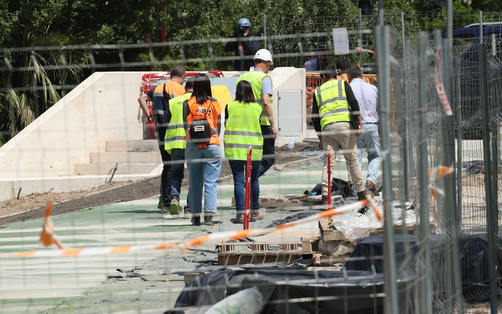 Estado de las obras del carril bici de Isabel la Católica