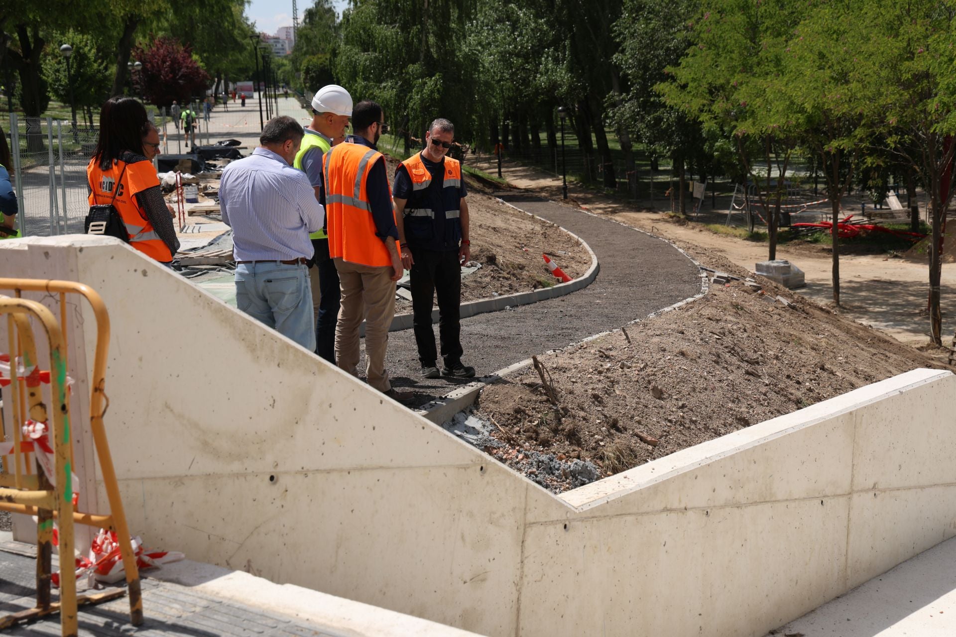 Estado de las obras del carril bici de Isabel la Católica