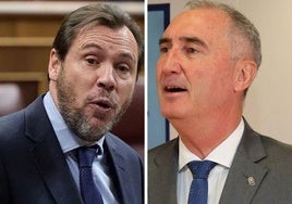 A la izquierda, el ministro Óscar Puente, y a la derecha, el alcalde de Segovia, José Mazarías.