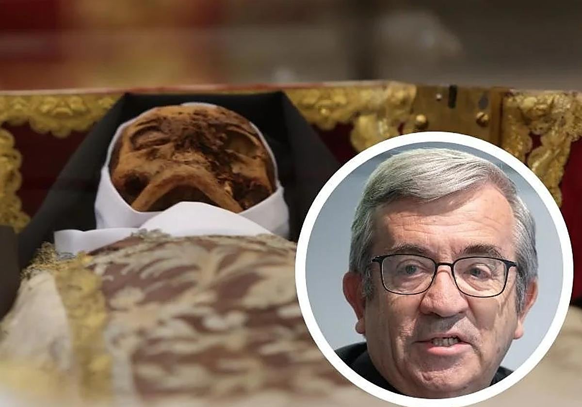 Los restos de Santa Teresa. En detalle, Luis Argüello.