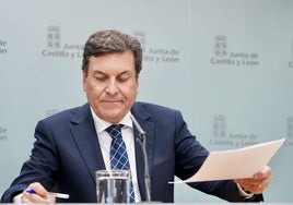 El portavoz de la Junta, Carlos Fernández Carriedo, este jueves.