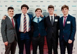 Equipo de UDIT, en los Crystal Cabin Awards.