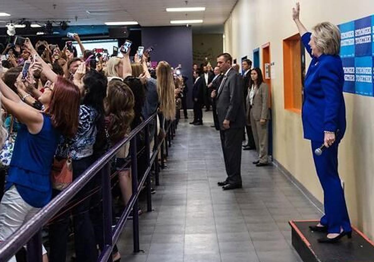 Hillary Clinton, candidata demócrata a la presidencia de los Estados Unidos en 2016, en un acto político.